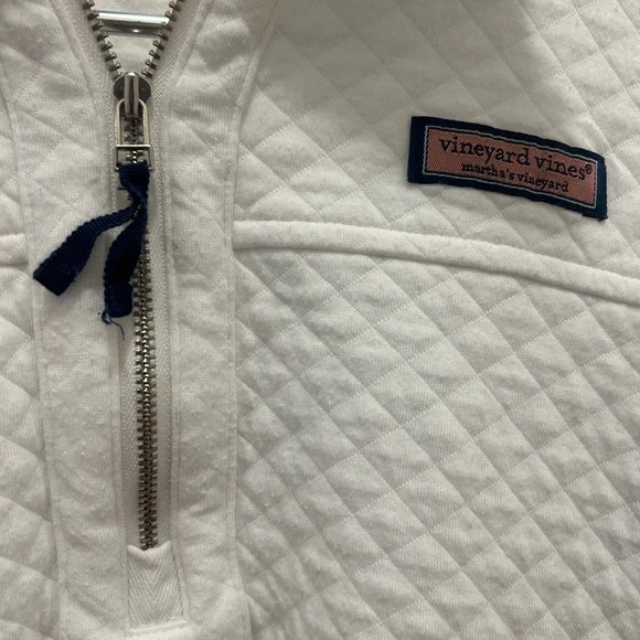 Vineyard Vines Cream Quilted Shep Shirt Women’s Size L - Picture 5 of 5